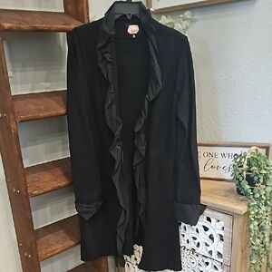 Luii Black Ruffled Jacket